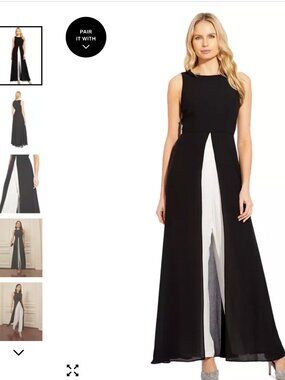 Adrianna Papell Black and White Jumpsuit, NWT, sz 2